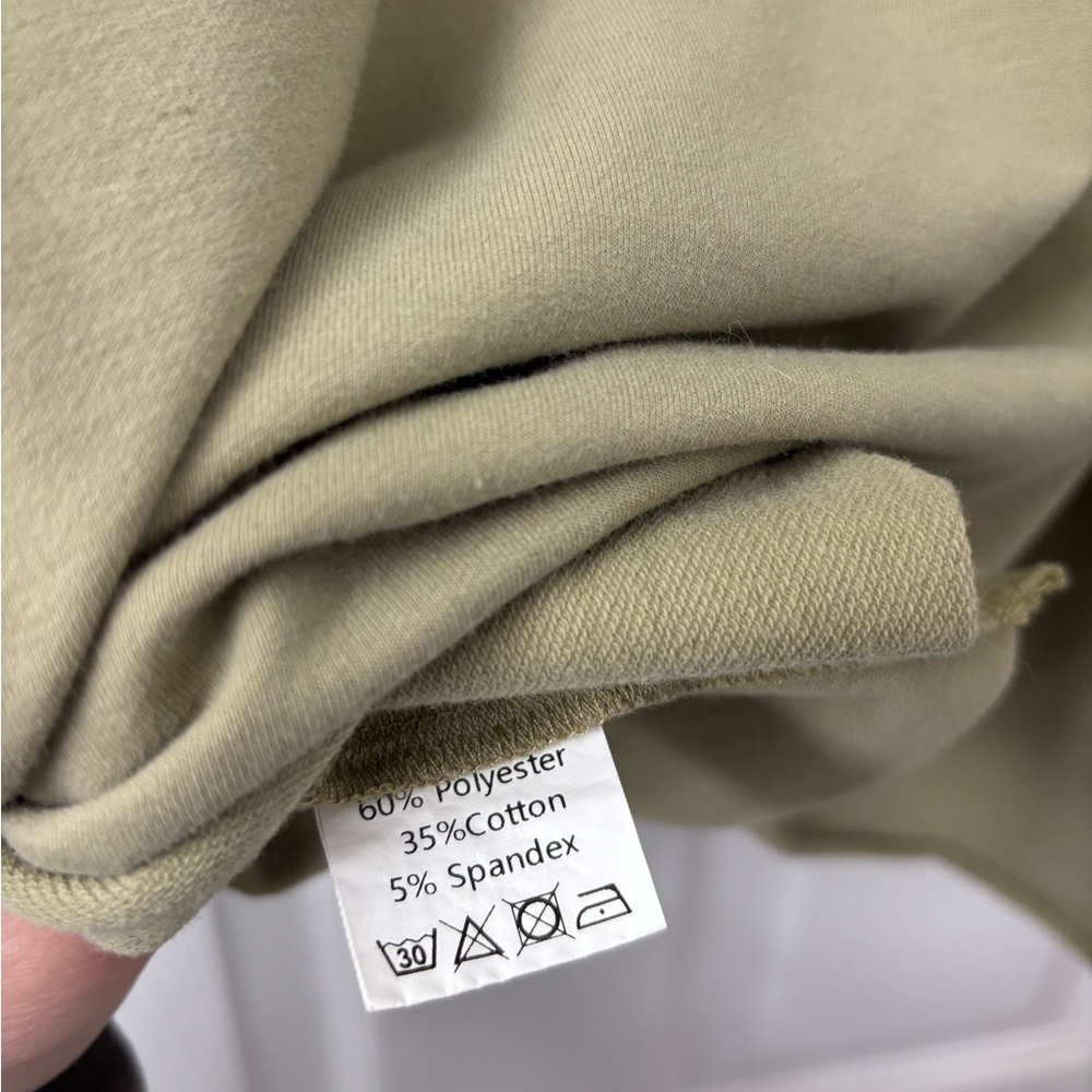 Hugoome Oversized Cropped Athletic Short Sleeve Top Olive Green Women’s Size XL - Picture 4 of 7